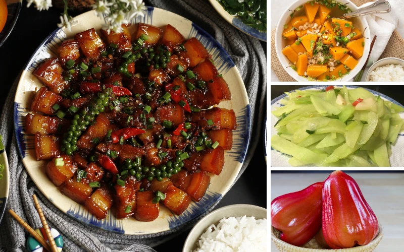 Thực đơn bữa cơm gia đình 2 vợ chồng gọn nhẹ